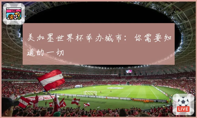 美加墨世界杯举办城市：你需要知道的一切